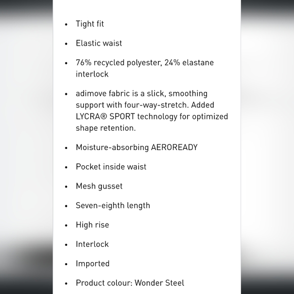 Adidas small blue leggings - Picture 9 of 10